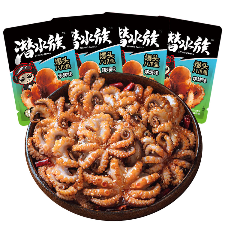 潜水族爆头八爪鱼海鲜熟食零食烧烤味150g*1份