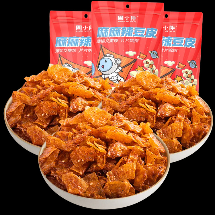周黑鸭周小伴麻辣豆皮60gx3袋 180 克