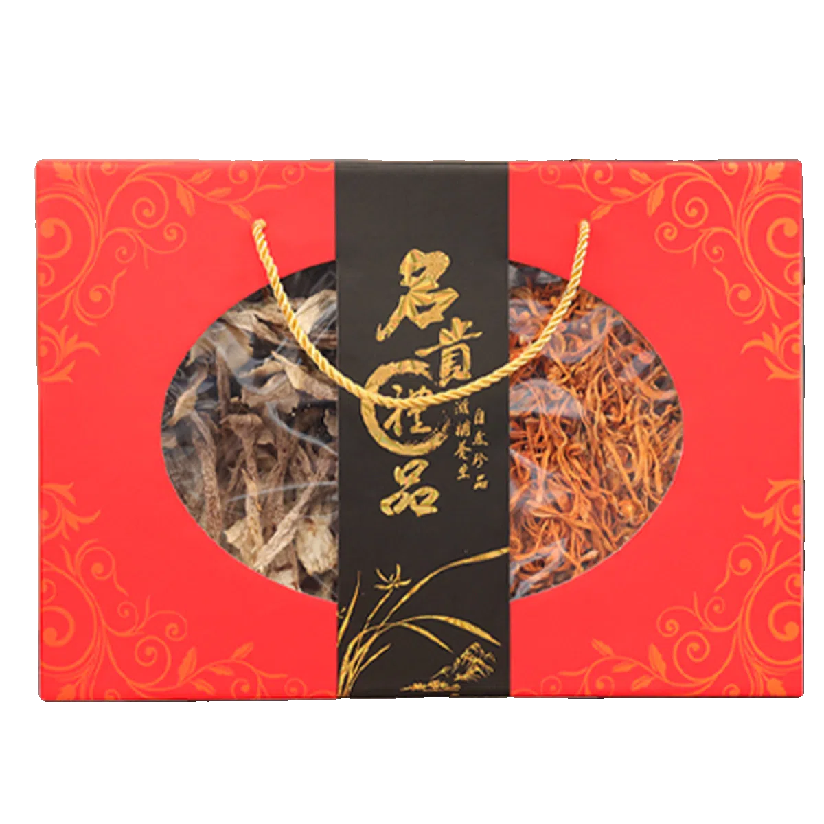 New Year’s gift box, Lunar New Year gift benefits, Northeast specialty deer antler mushroom plus cordyceps flower special fragrant mushroom 375g*1 box 375 g