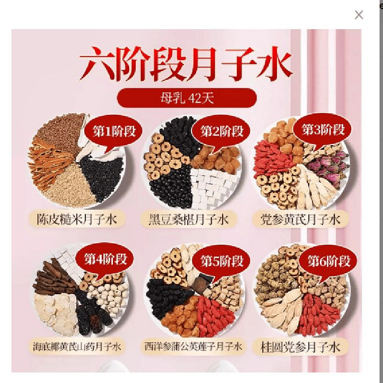 养庆堂 产后月子水42天月子茶（六大盒） 6 盒