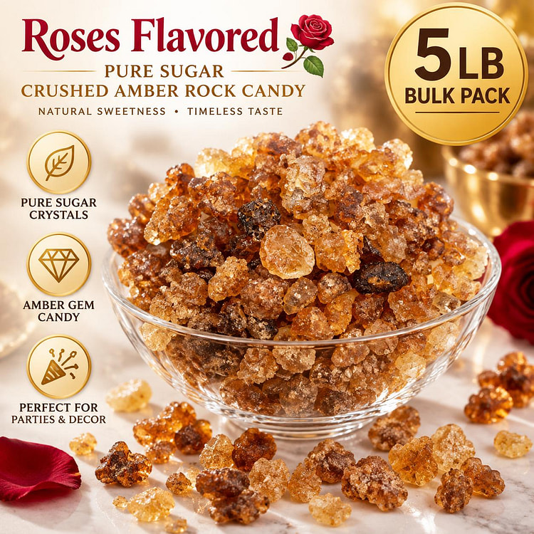 Amber Rock Candy Gem Crystals 5lb 1 each