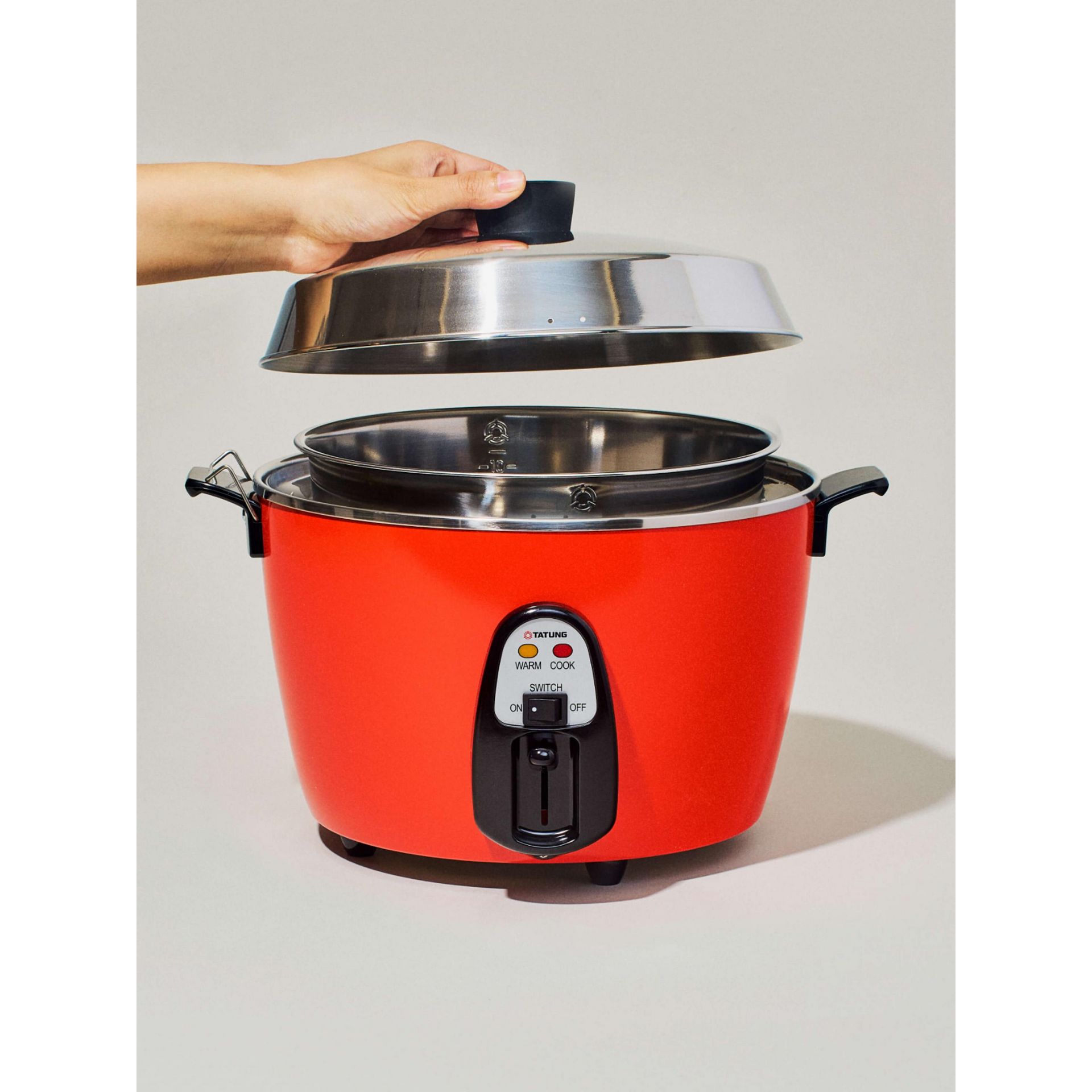 Get Tatung 11-Cup Stainless Steel Rice Cooker and Steamer, Red