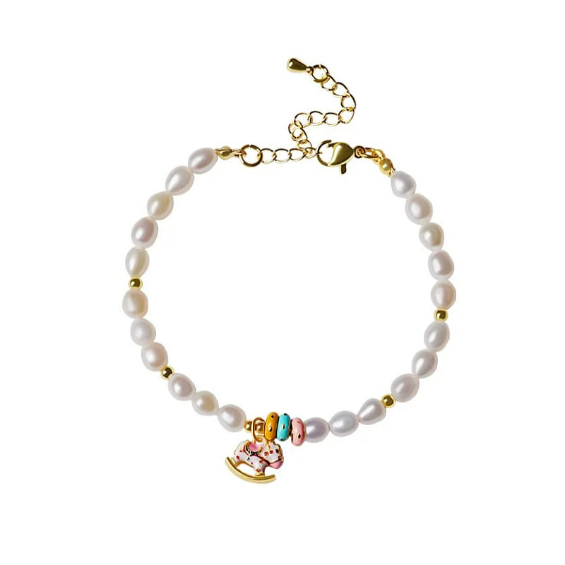 Pearl Bracelet, Children’s Dream Wooden Horse 6mm 1 box