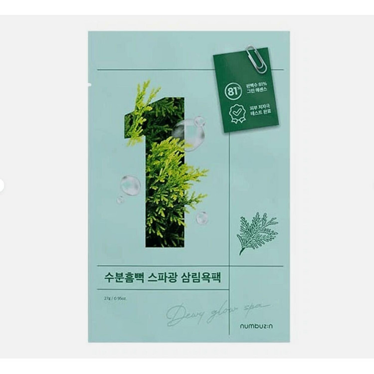 Numbuzin No.1 Dewy Glow Spa Sheet Mask 1pc 1 each