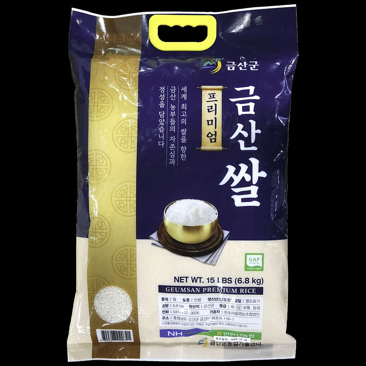 锦山大米 - 优质韩国白米 15 磅 1PK
