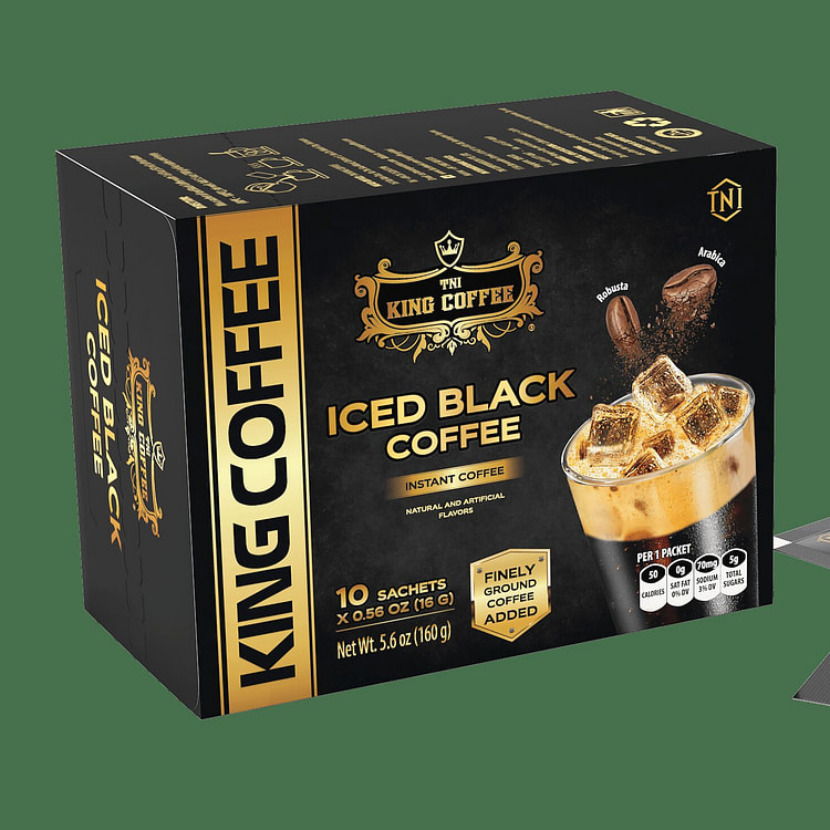 King Coffee Iced Black Coffee Instant Coffee 10 count