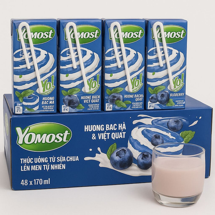 Yomost 蓝莓酸奶饮料 170ml x 48支