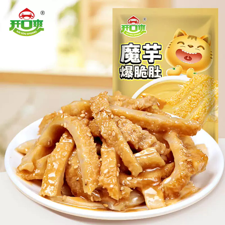 开口爽 素毛肚麻酱魔芋小零食即食小包装8g*20