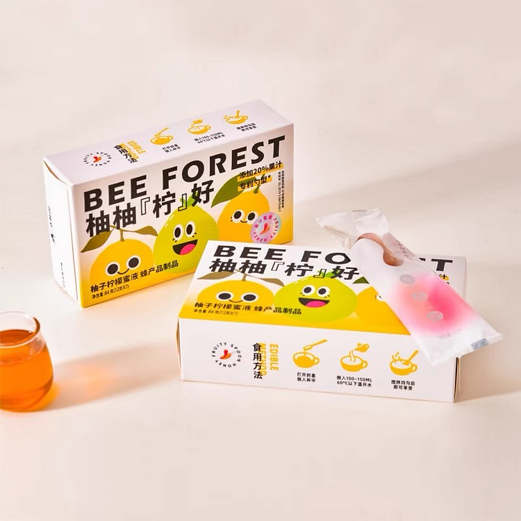 【森蜂园】柚子柠檬蜜液 勺子蜂蜜   儿童蜂蜜饮品 即时冲饮办公休闲饮料 1盒