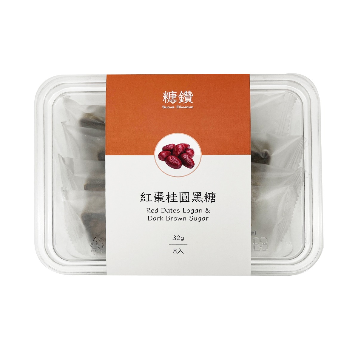 SUGAR DIAMOND Red Dates Logan & Brown Sugar 8pcs 256 그램
