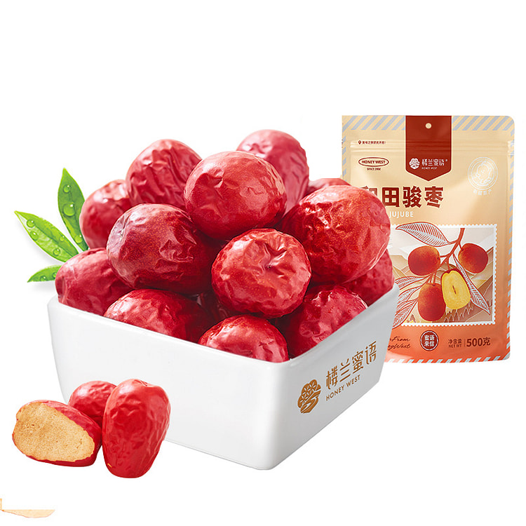 楼兰蜜语 和田大枣疆特产大红枣500g*1袋装