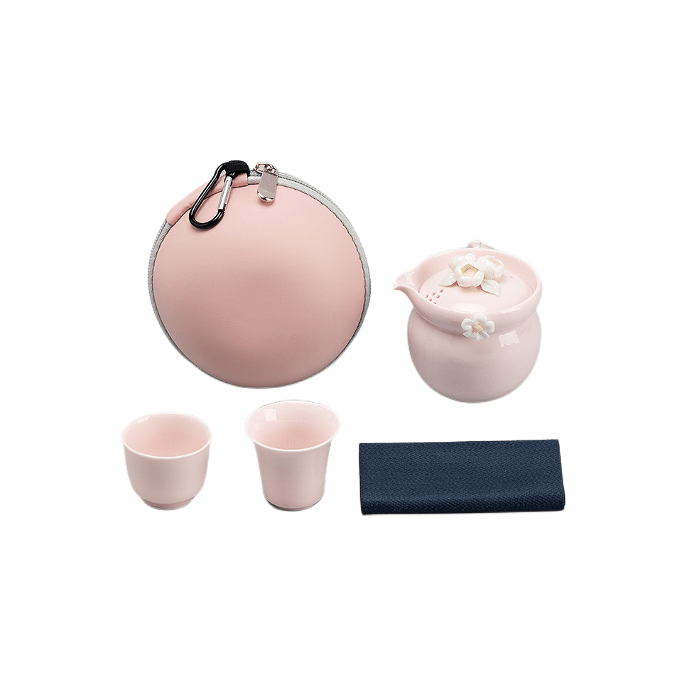 Yipinqian Tang Kung fu tea set Quick cup pink jasmine flower 1 box