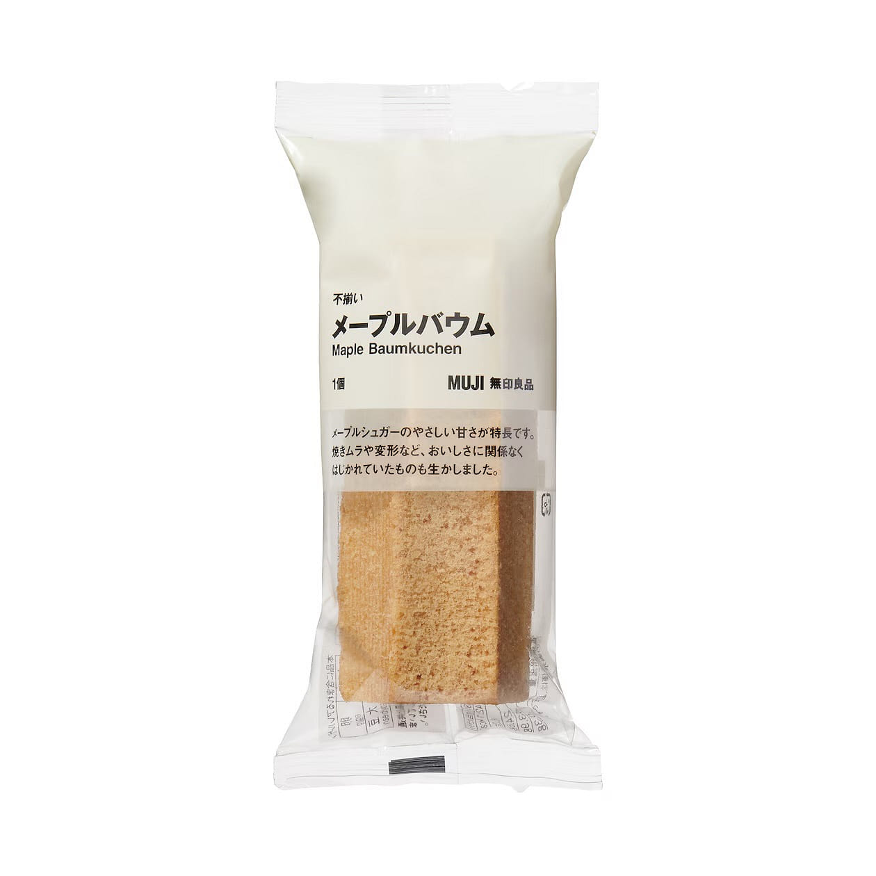 MUJI Baumkuchen Maple Rich Sugar Baum Cake 91g 1 each