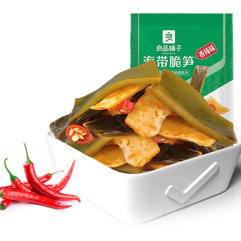 【良品铺子-海带脆笋160g/袋】即食麻辣香辣小吃 休闲零食 160 克