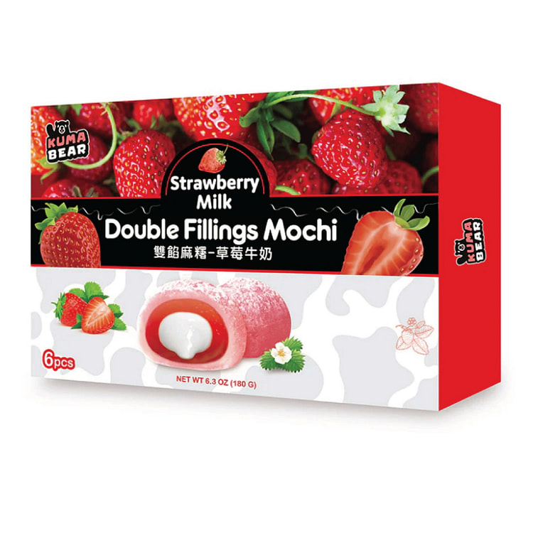 Kuma Bear Double Fillings Mochi-Strawberry Milk 180 g