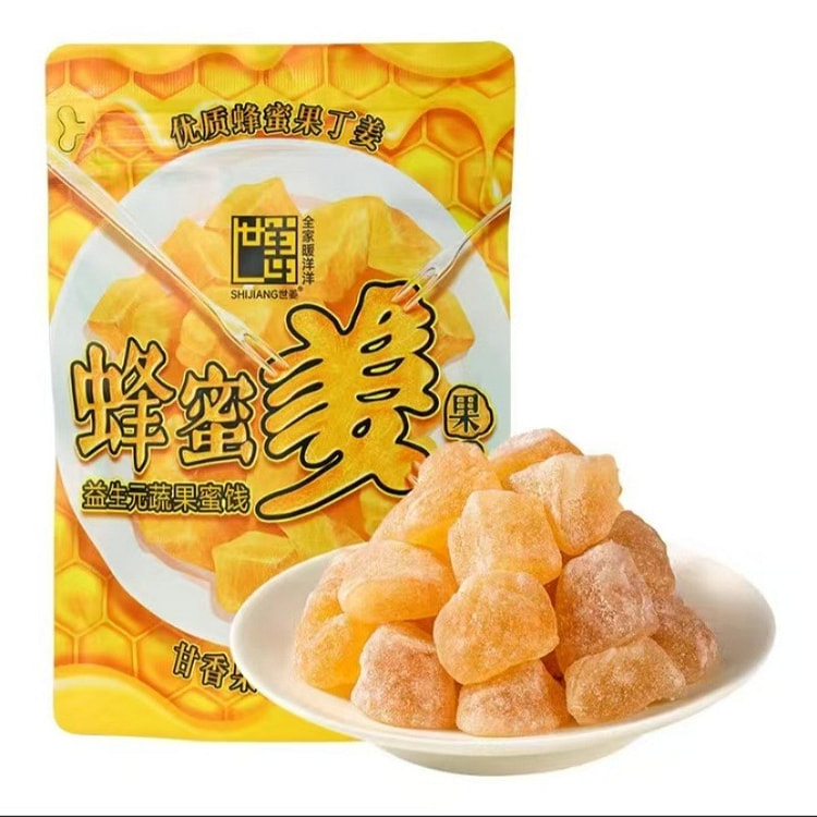 世姜姜糖即食姜糖块益生元果蔬蜜饯琥珀蜜姜80g1包 80 克