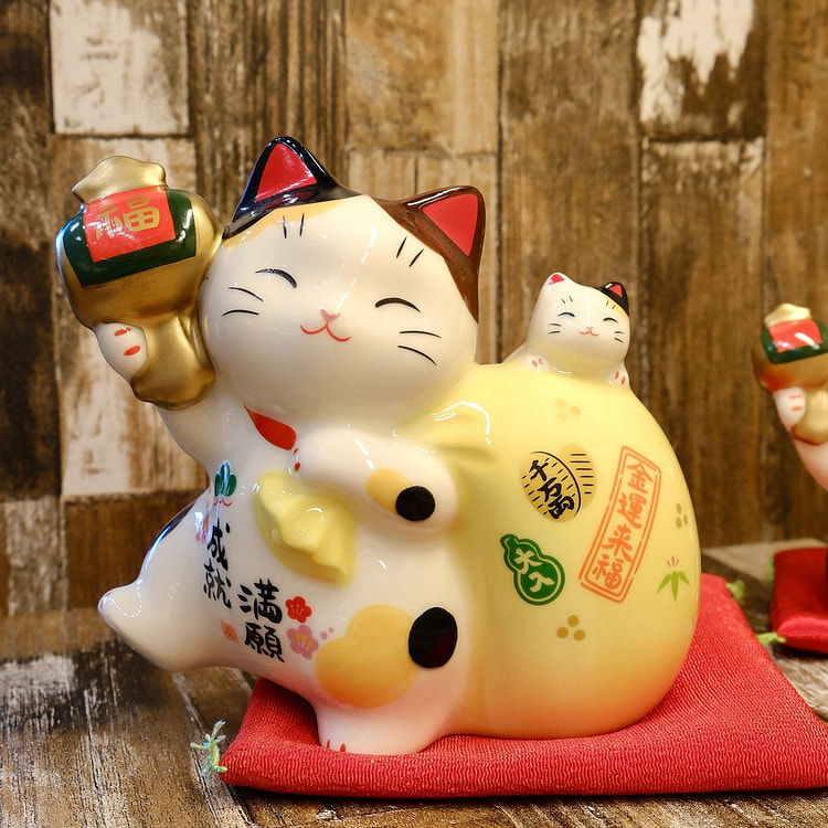 日本 药师窑招财猫L/M（礼盒装）-L（7892） 1 个