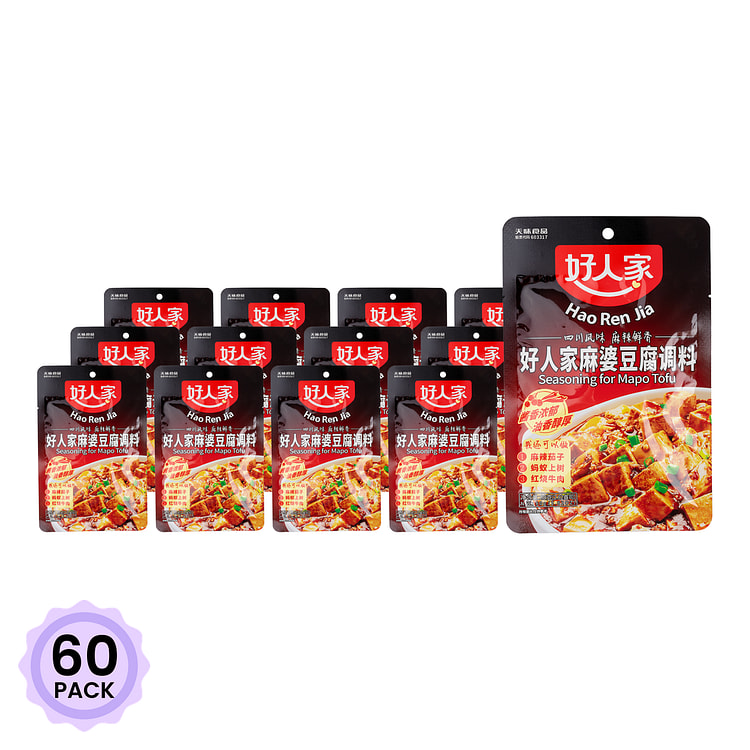 Gia Vị Nấu Đậu Hũ Cay Tứ Xuyên Haorenjia 80 g*60 pack