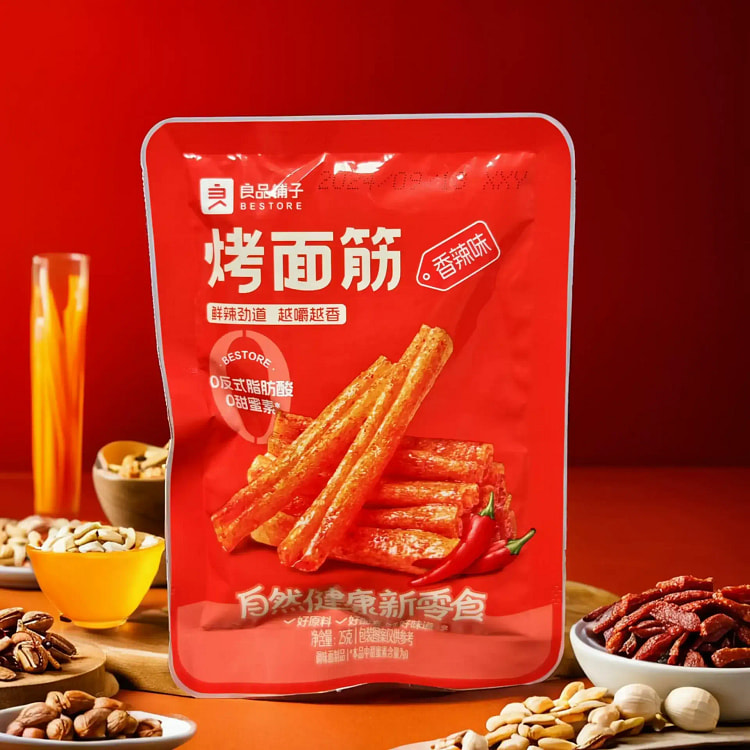 良品铺子烤面筋香辣味辣条小袋装休闲零食25g*1袋 25 克