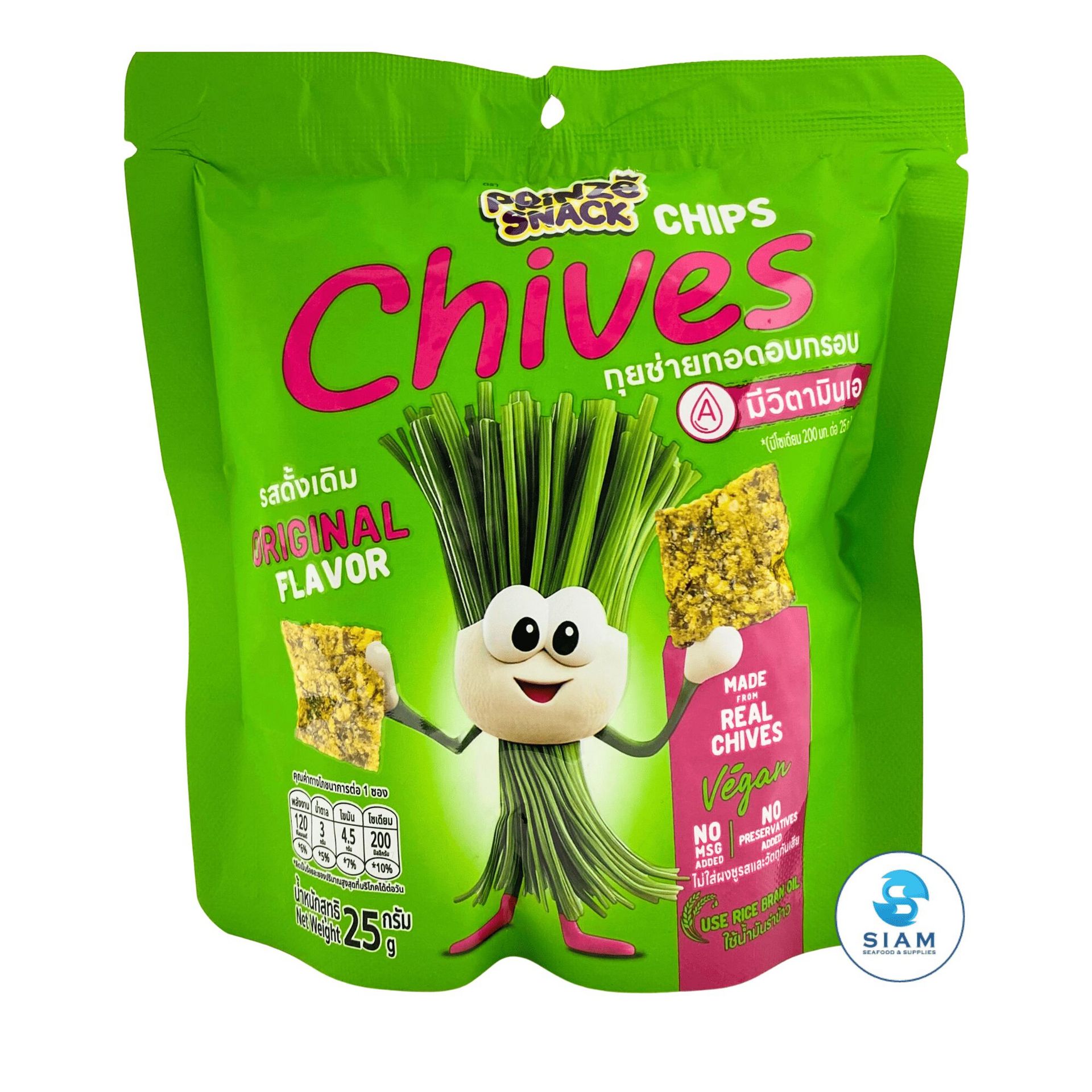 Prinze Thai Snack Chives Chips, Original Flavor 0.88 oz