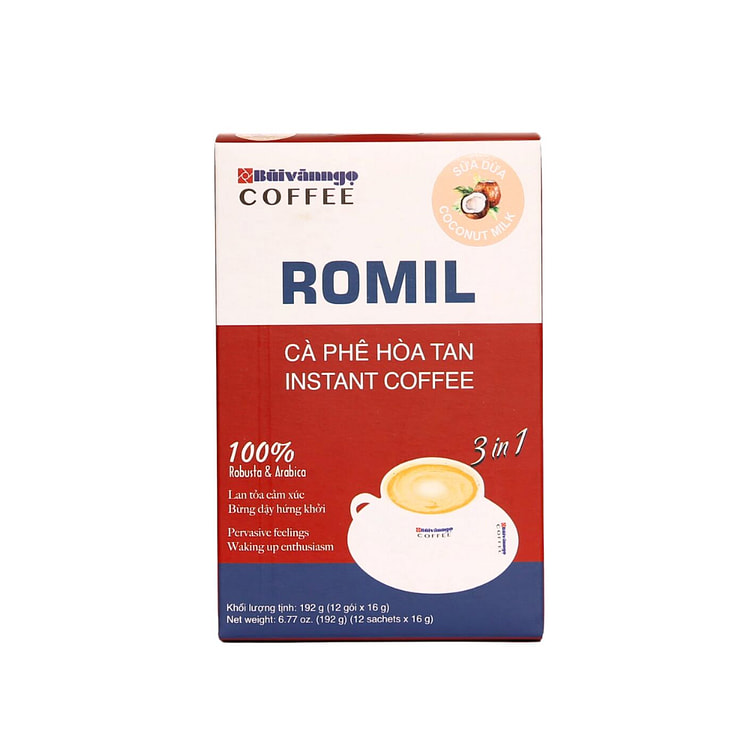 IBVN ROMIL INSTANT COCONUT MILK COFFEE 12 SACHETS (min 2)