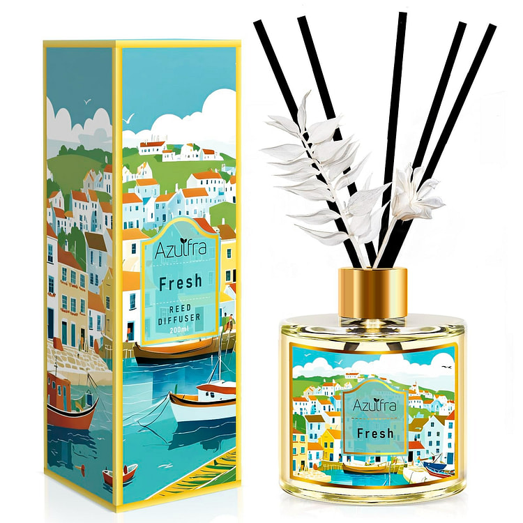 香薰藤条套装 6.7盎司清新香氛香薰机 6支香薰棒 1 份