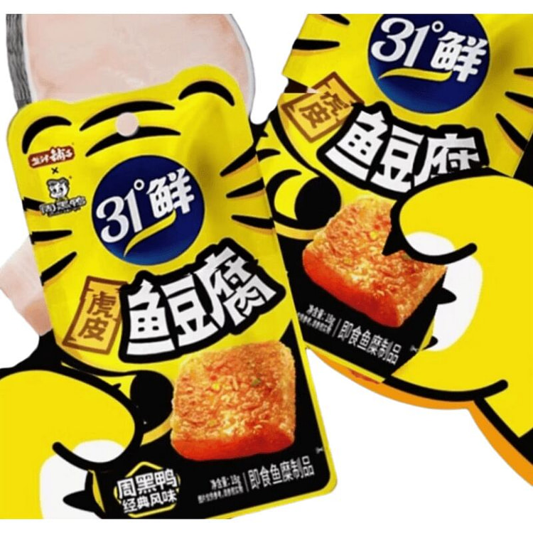 Yanjin Shop Tiger Skin Fish Tofu 18g*10 packs snac 180 g