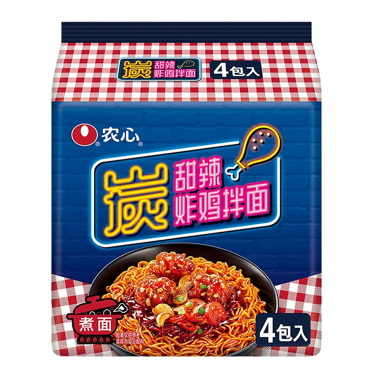 农心甜辣炸鸡拌面136g*4包