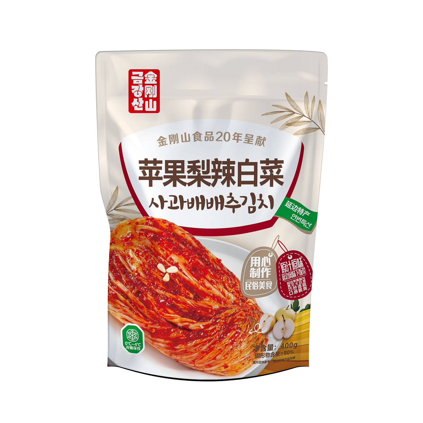 Apple pear spicy cabbage 400g/bag 400 g