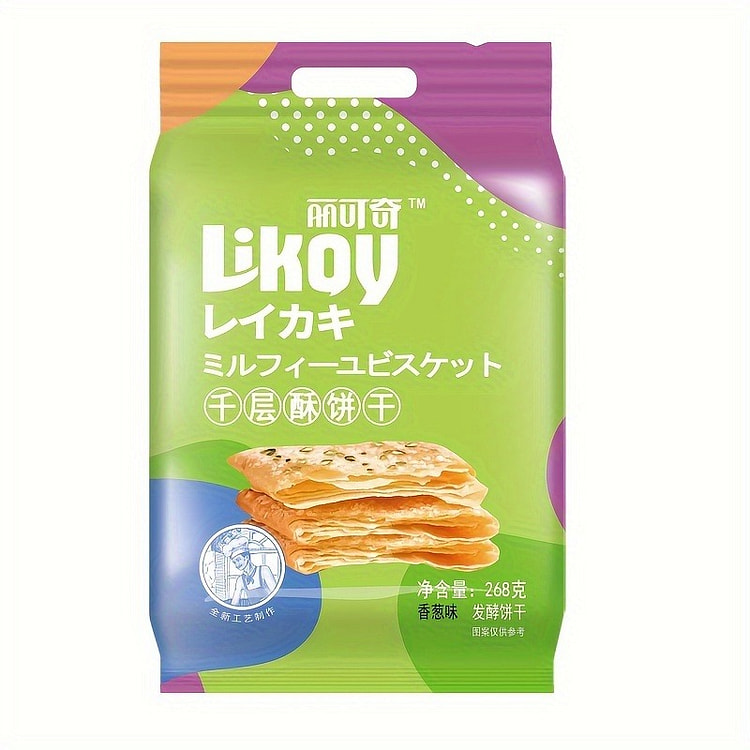 千层酥饼干（香葱味）268g*3袋