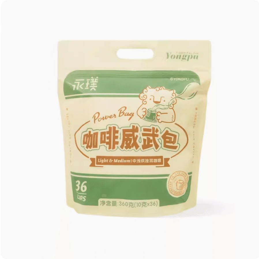 Yongpu Packed coffee Light & Medium Roast 36 packs 360 g