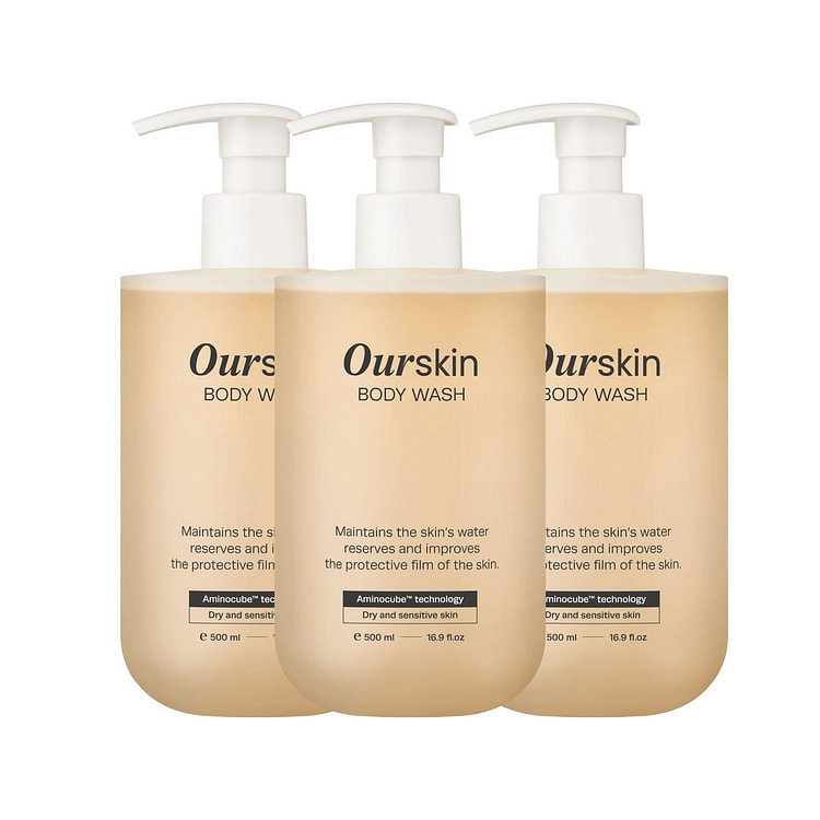 mongdies OurSkin Body Wash - 500ml - 3 Pack 3 count