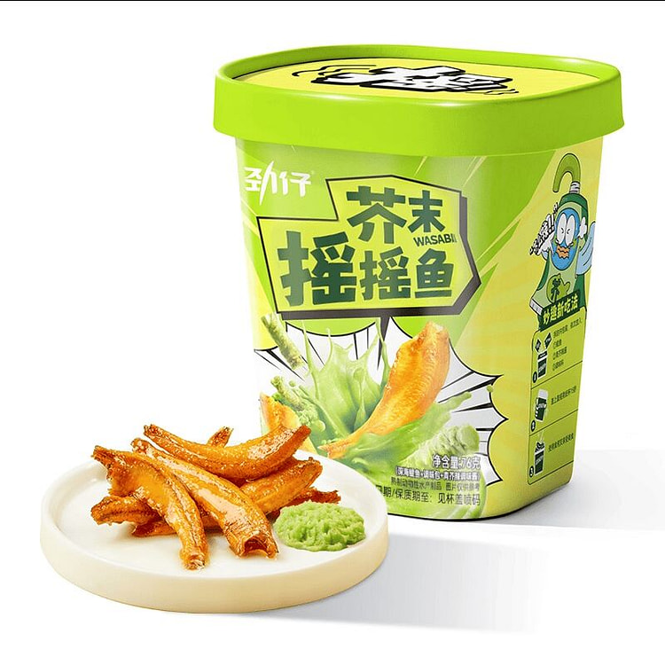 劲仔芥末摇摇鱼76g*1盒 76 克