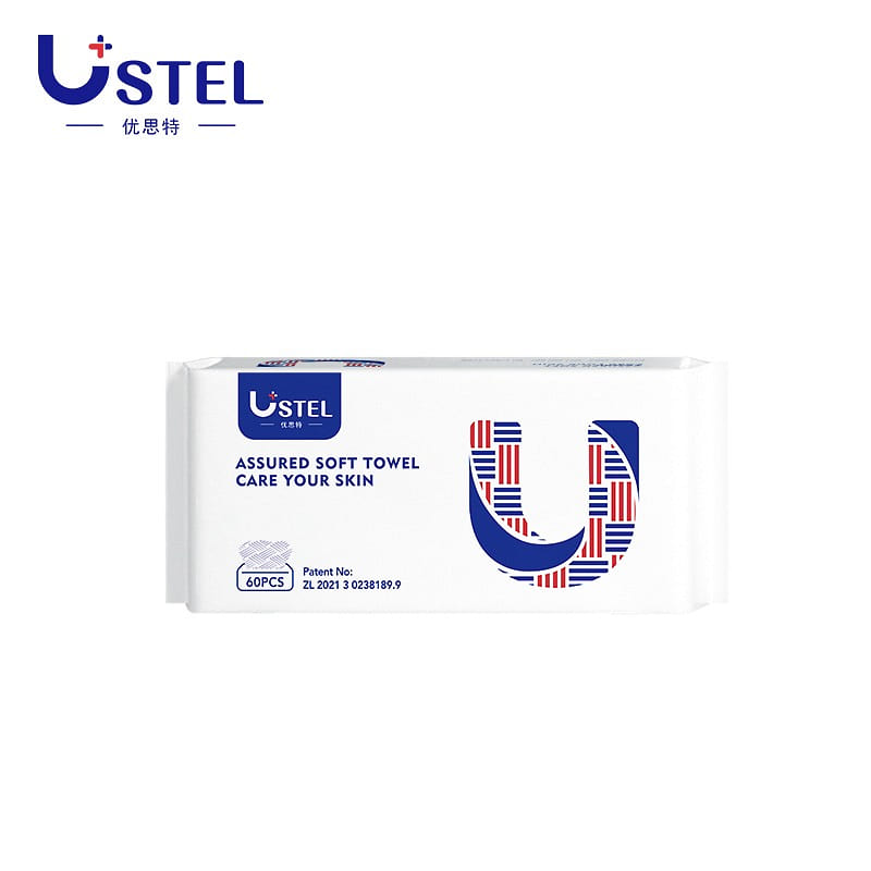 Ustel Assured Soft Towel Care Your Skin 60pcs/bag 1 each