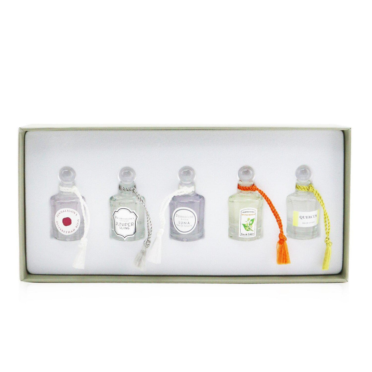Penhaligon’s Travel Retail Exclusive Coffret: Elisabethan Rose, Orange Blossom, Luna, Quercus, Juniper Sling 5x5ml/0.17oz 25 ml