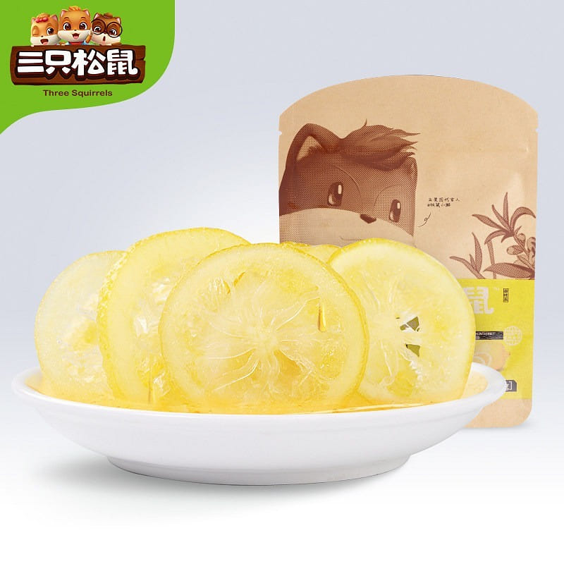 【三只松鼠柠檬干】休闲零食特产蜜饯果脯水果干即食 66 克