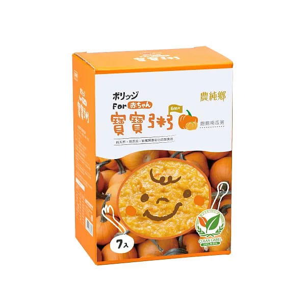 Taiwan Nong Chun Xiang Pumpkin Rice Porridge for 6+ Month Baby 1050 g