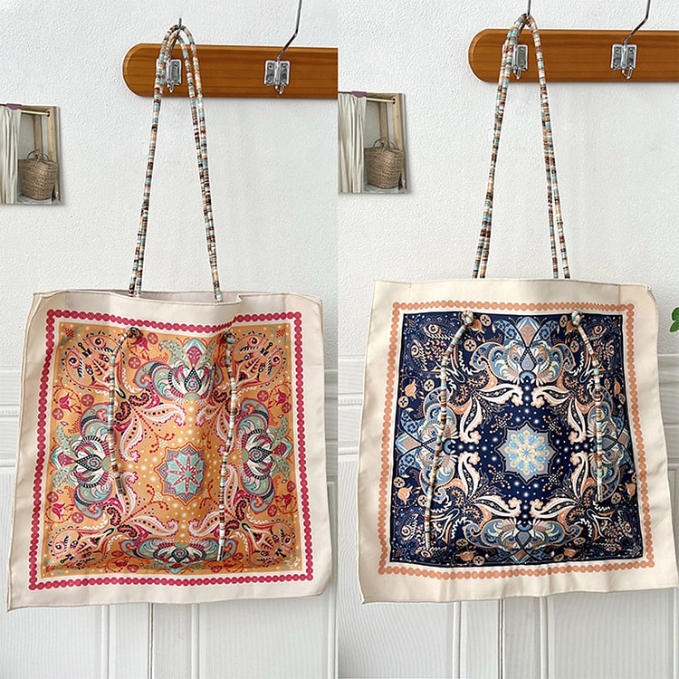 SECCHIC bag Pattern Blue Orange (Double sided) F