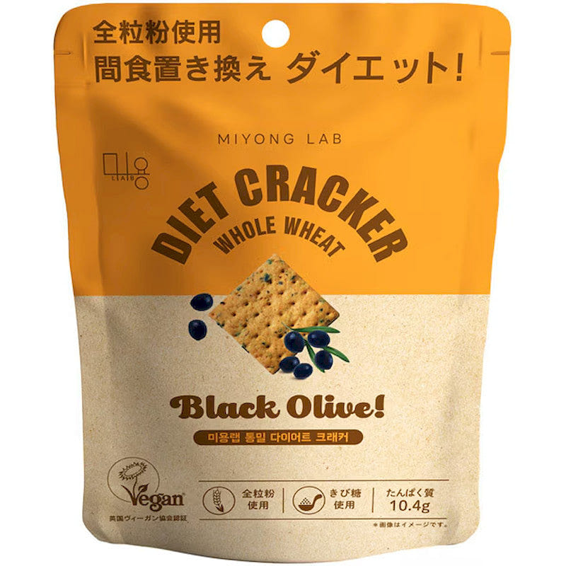 MIYONG LAB Whole Wheat Cracker, Black Olive 45g 1 each
