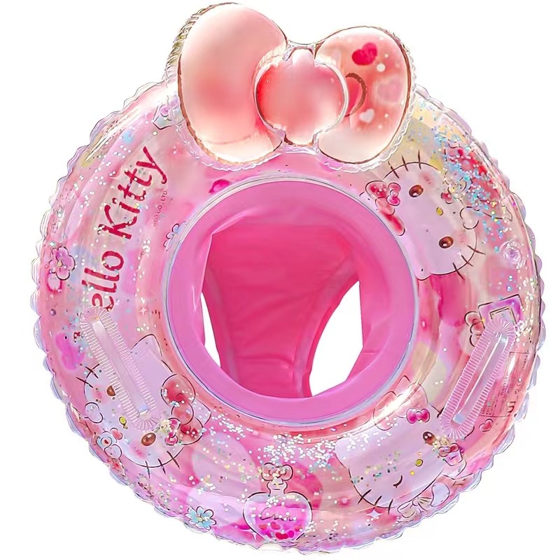 Get Sanrio Inflatable Pvc Swimming Ring For Kids Sequin Pedest-Hello ...