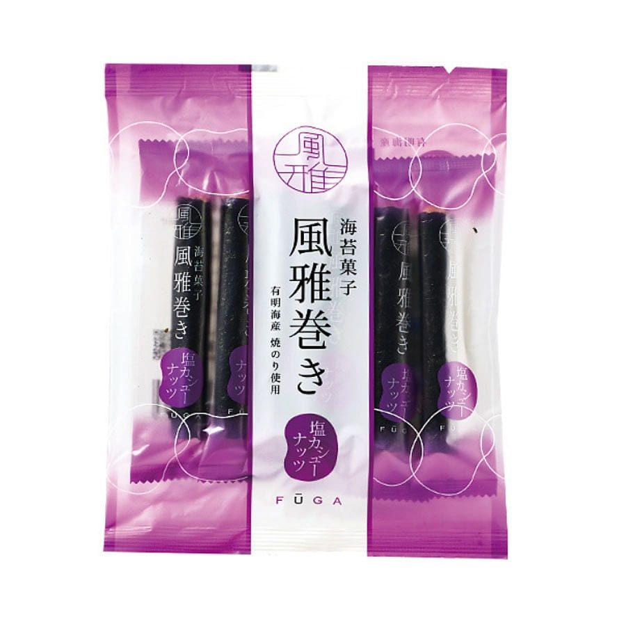 Kumamoto Nori Snack Fuga Roll with Salted Cashews 1 each