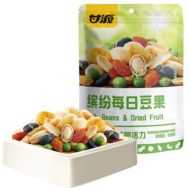 Ganyuan colorful daily bean driedfruit snacks 208g 208 g
