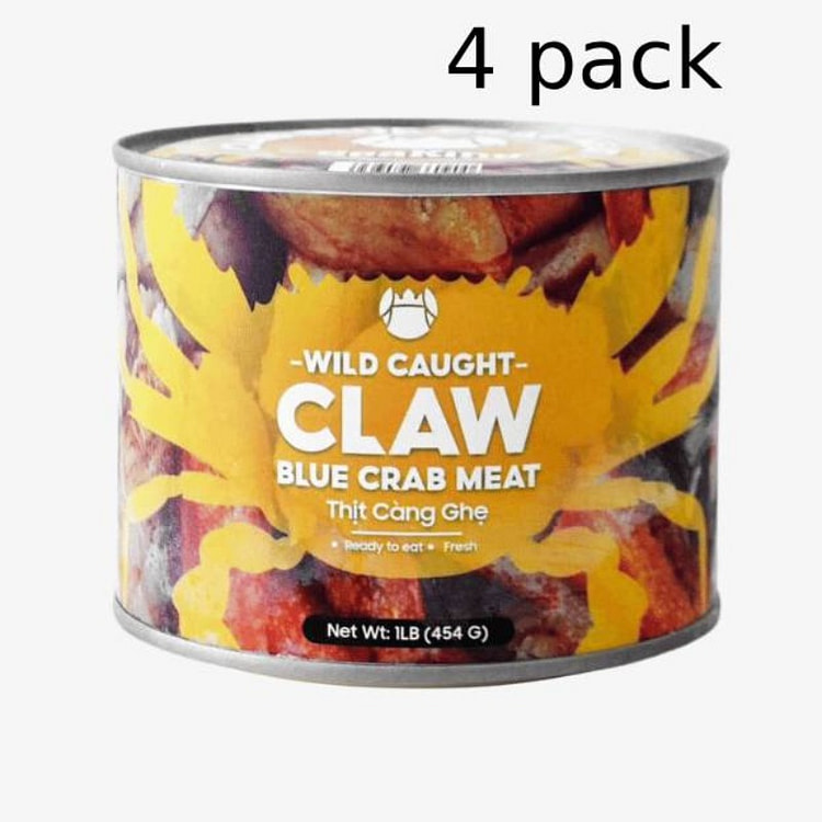 SeaKing Claw Blue Crab Meat, 4 Cans Per Case