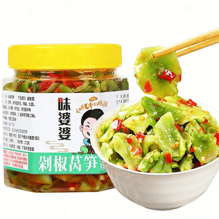 剁椒莴笋菜下饭菜即食泡菜榨菜咸菜腌制香辣280g