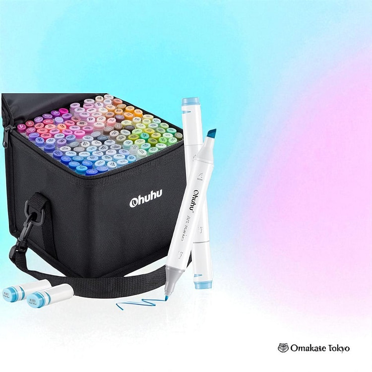Ohuhu 120 Colors Pastel Marker Pen Set B 2000 g