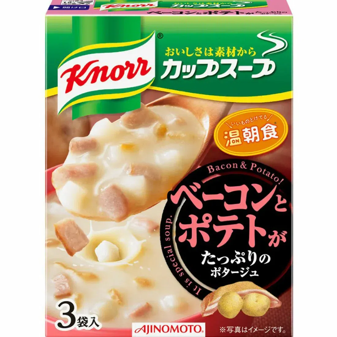 Ajinomoto Instant Soup Ham Potato Soup 3 bags 1 each