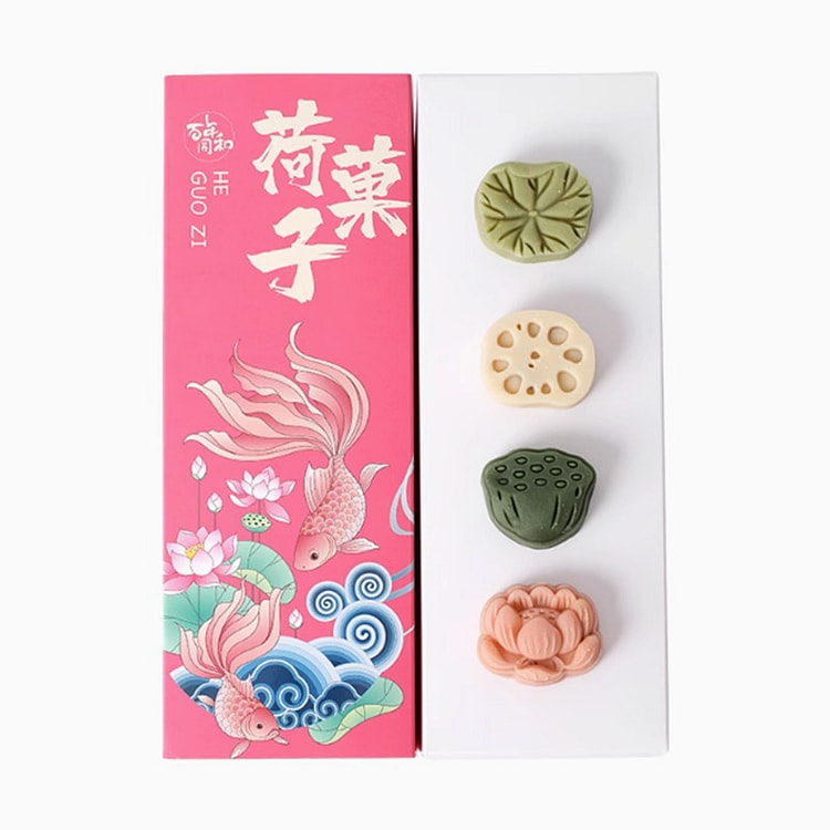 【百年同和】江南点心院 荷果子 绿豆糕点 苏州特产伴手礼 8枚/盒