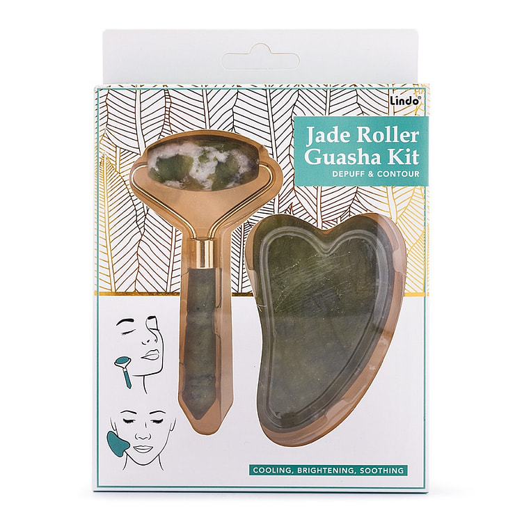 玉石滚轮脸部按摩器和刮痧板