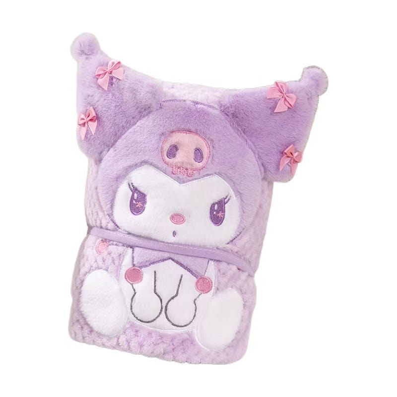 Pineapple Plaid Flannel Blanket keep Warm-Kuromi 1 each
