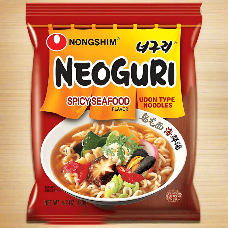 Nongshim Neoguri, Spicy Korean Udon-Style, 4 Pack 1 each